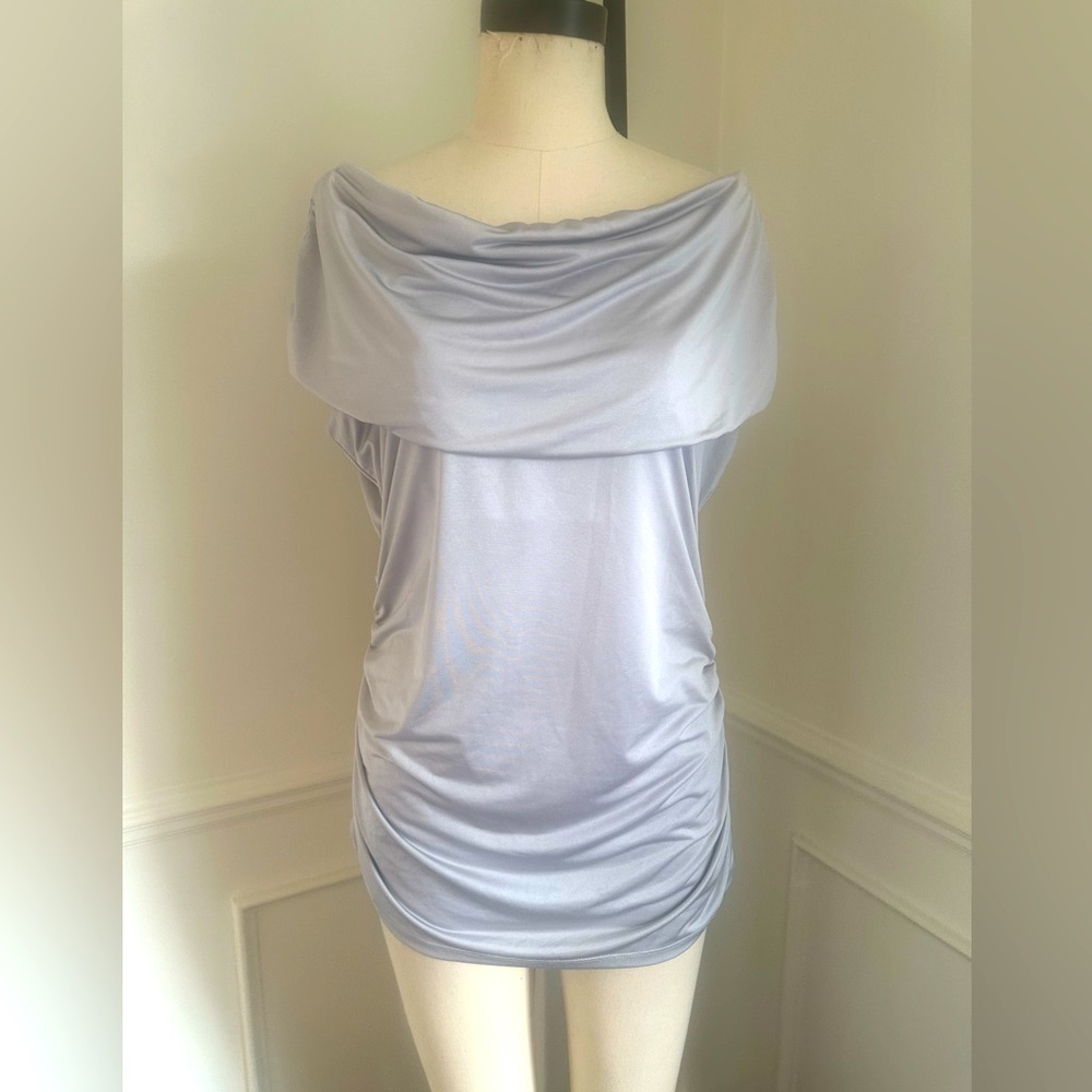 Elegant Off-Shoulder silver Top